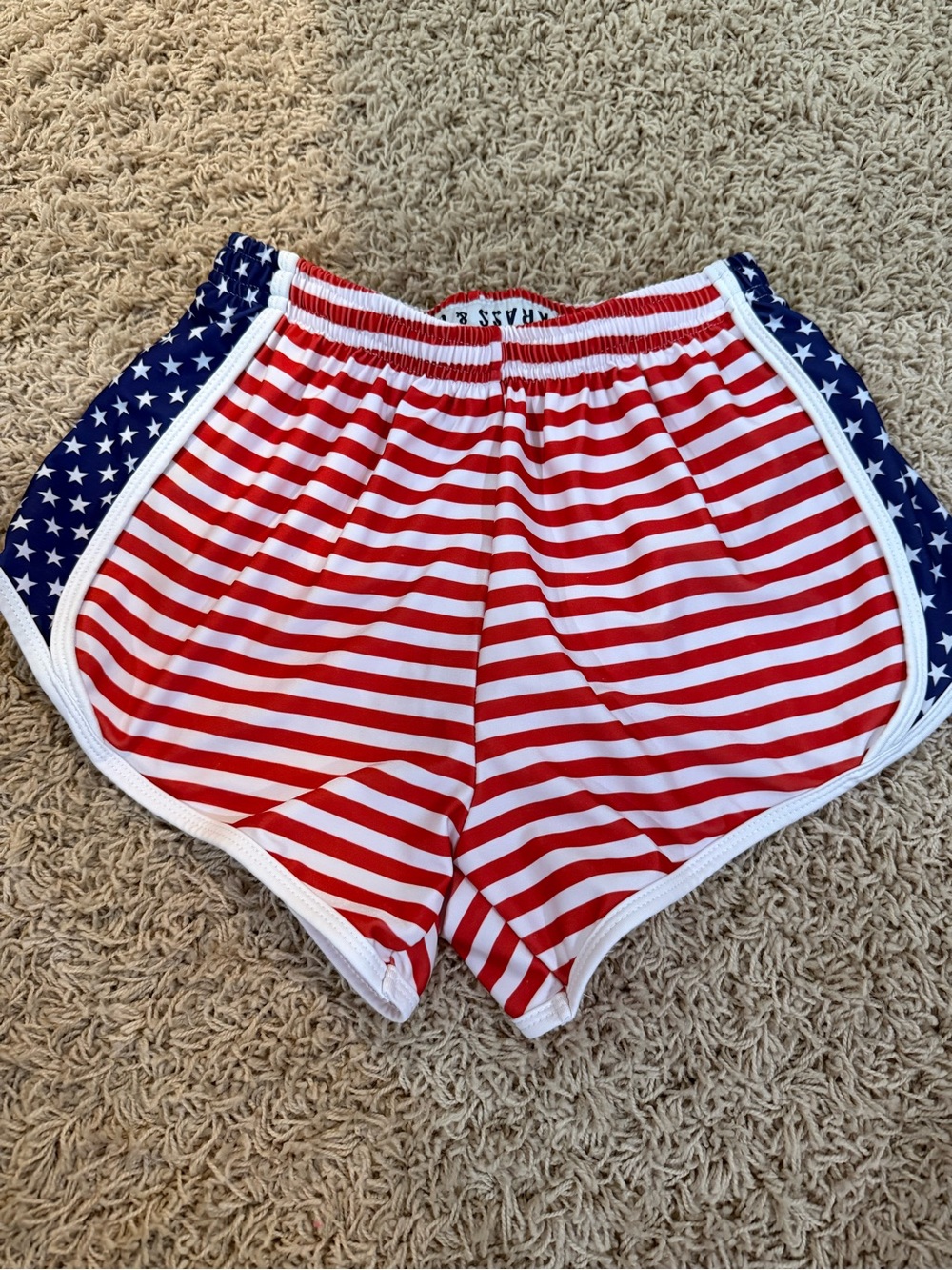 Stars & Stripes Women's Athletic Shorts - Red, White & Blue